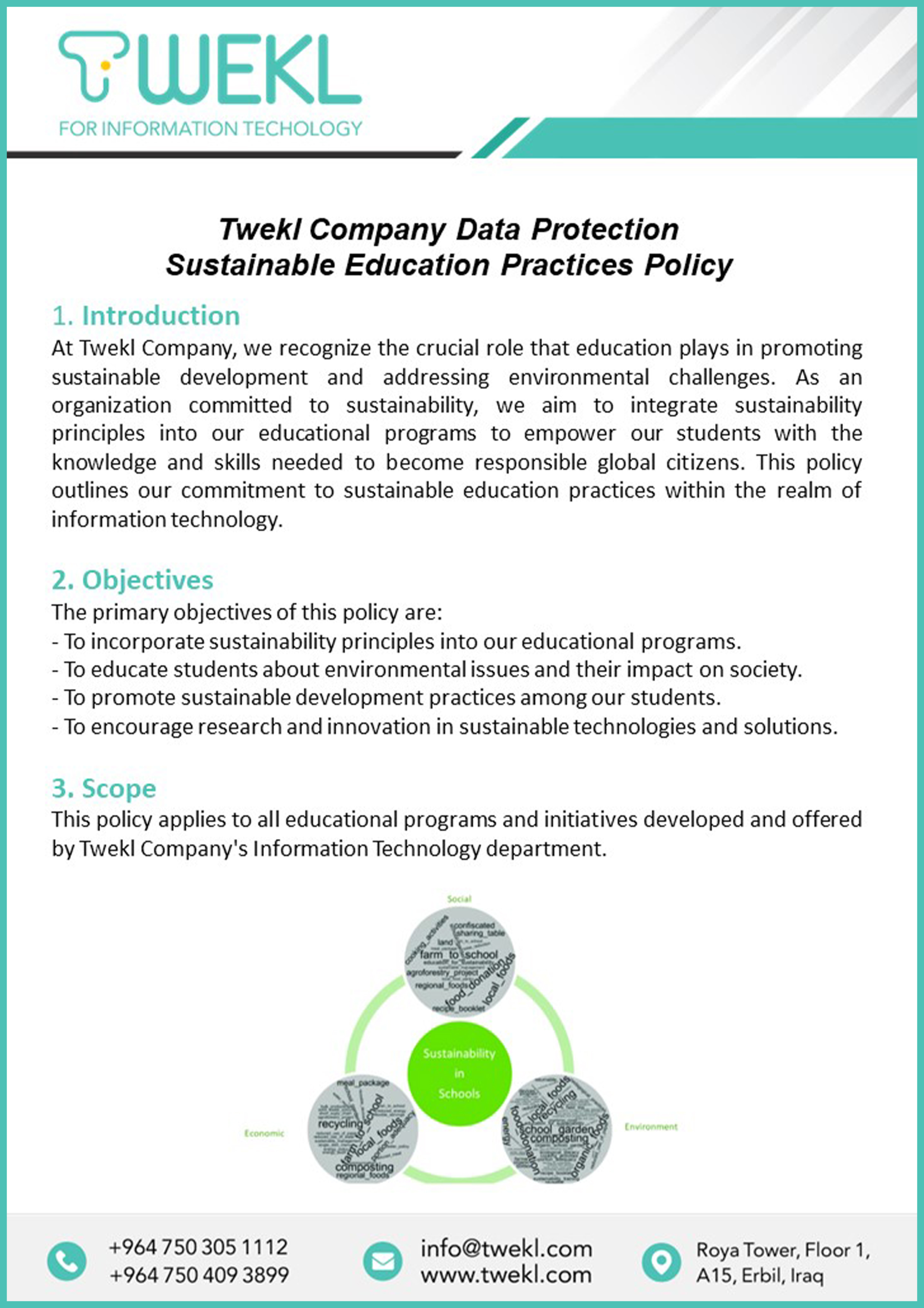 Sustainable Education Practices Policy